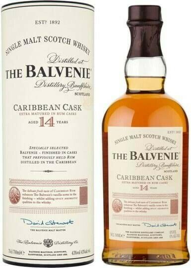 The Balvenie Distillery Company The Balvenie Single Malt Scotch Whisky Caribbean Cask Aged 14 Years